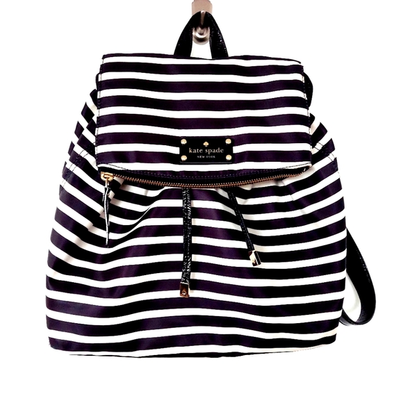 Kate Spade Black + White backpack